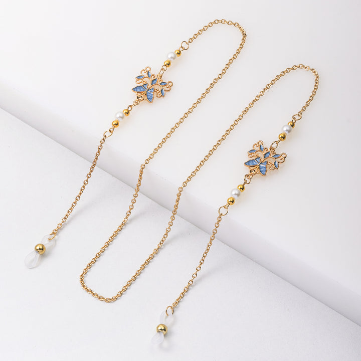 Delicate Floral Eyewear Chain Bowlift