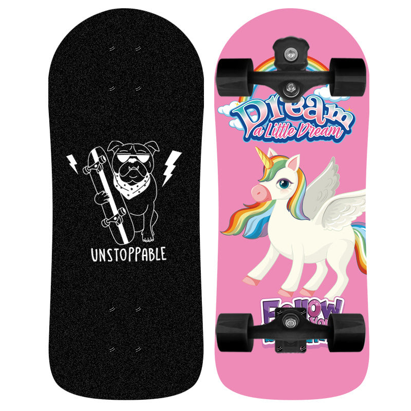Unicorn-Themed Graphic Skateboard Bowlift