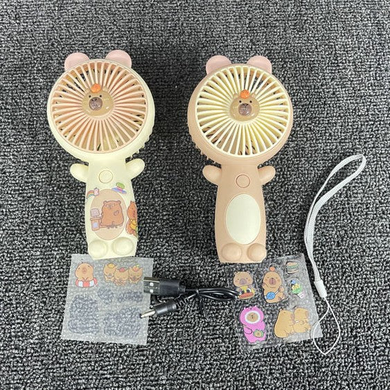 Unisex Portable Hand Fan in Playful Bear Design Bowlift
