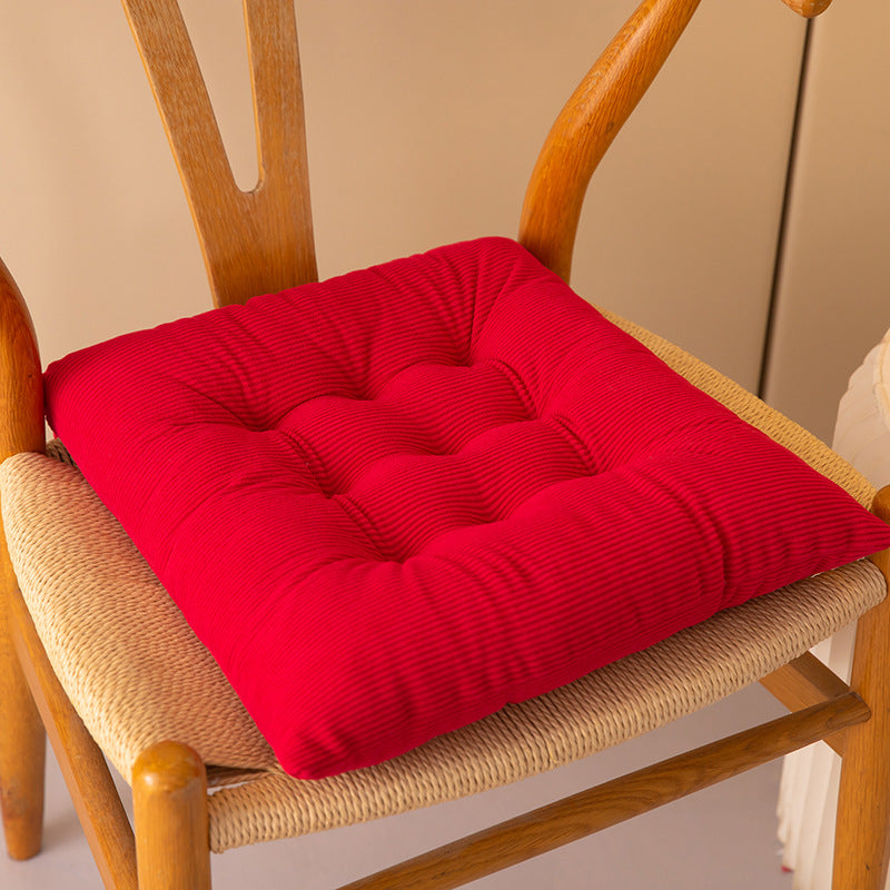 Tufted corduroy seat cushion with high-density polyester fill and anti-slip backing Bowlift