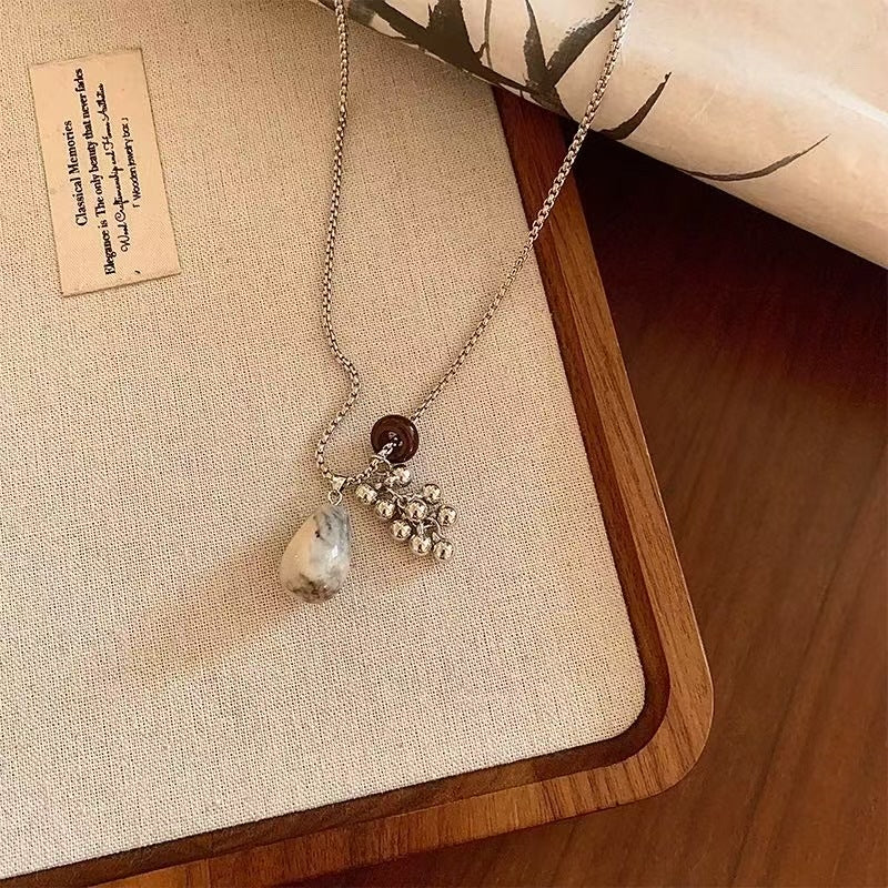 Bohemian Pendant Necklace with Gemstone Charm Bowlift