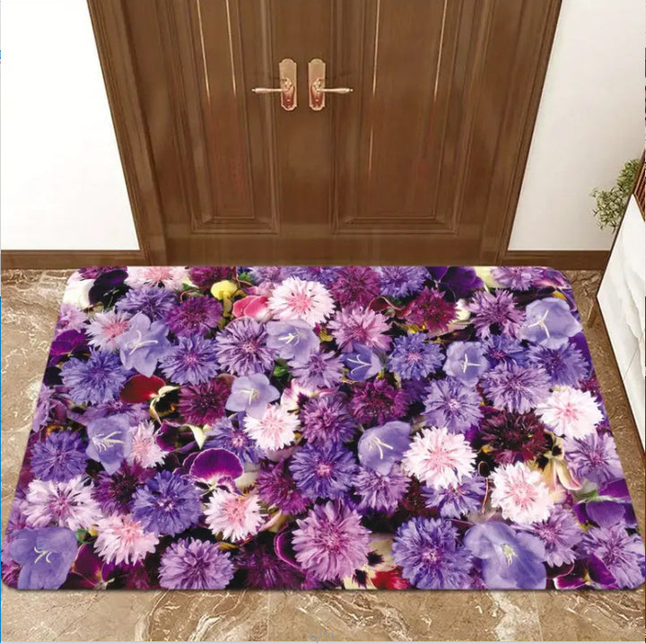 Decorative Floral Area Mat Bowlift
