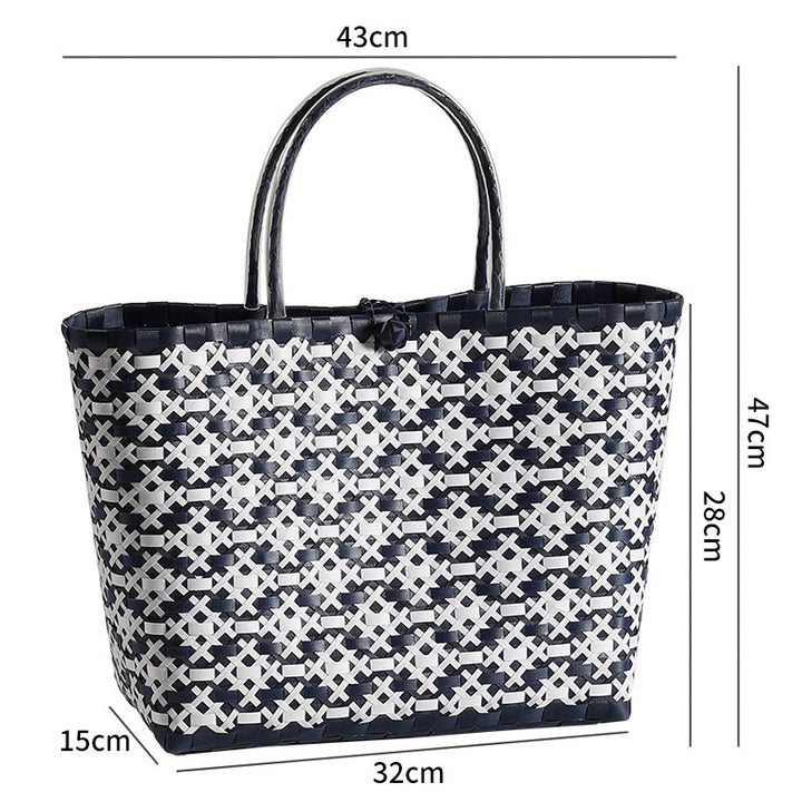 Stylish Woven Beach Tote Bowlift