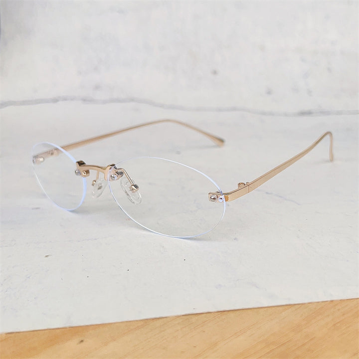 Minimalist Oval Frame Glasses Bowlift