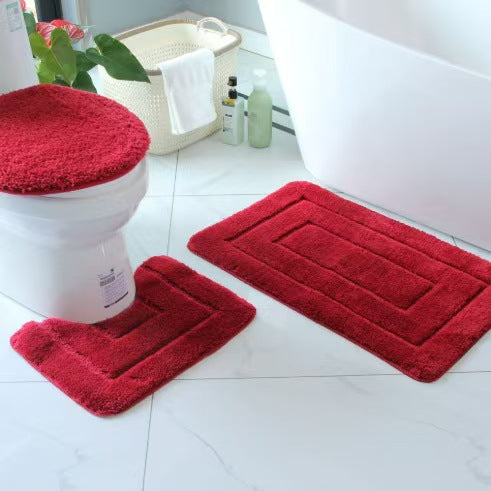 Plush Bath Mat Set Bowlift