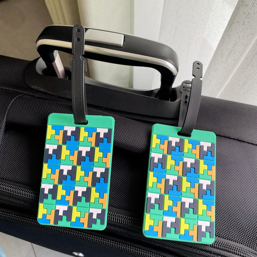 Puzzle Pattern Luggage Identifier Bowlift