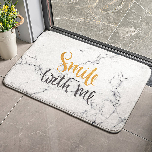 Floral Themed Welcome Mat Bowlift