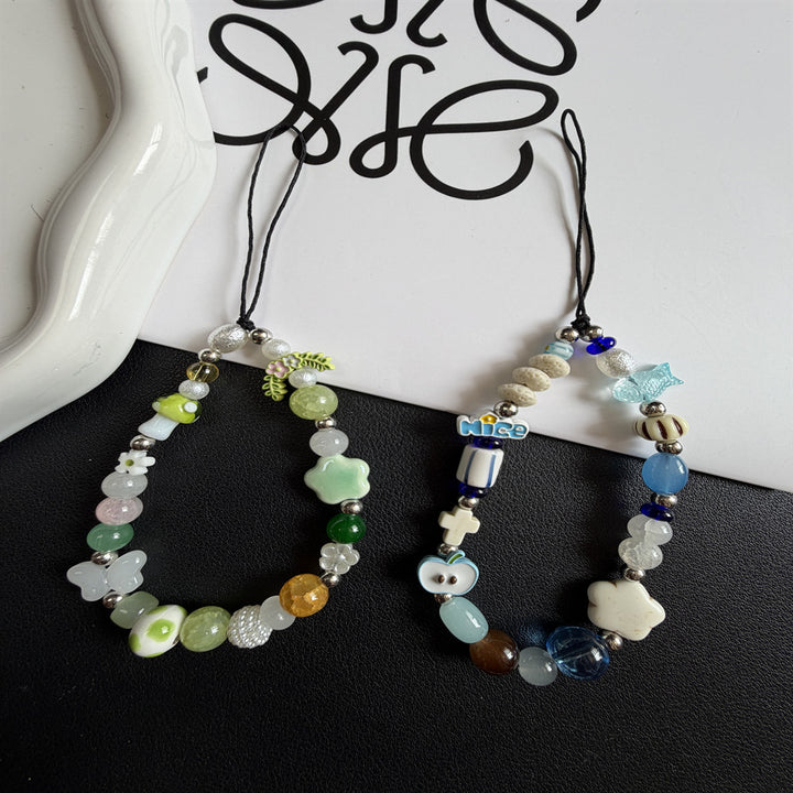 Charming Beaded Phone Strap Bowlift