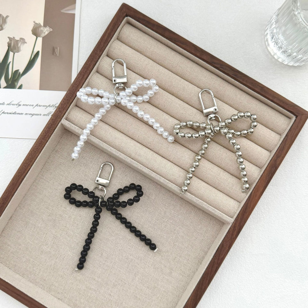 Elegant Pearl Bow Keychain Bowlift