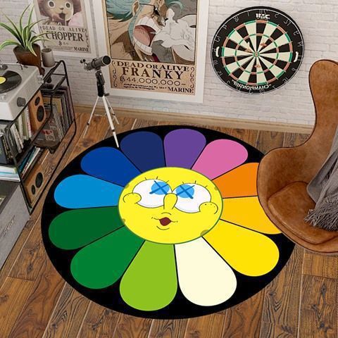 Artistic Flower Shaped Area Rug Bowlift
