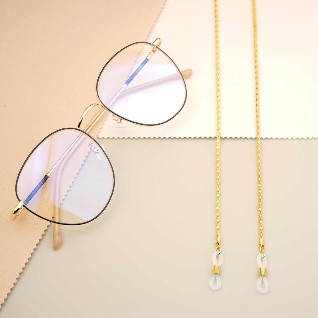 Gold-Plated Twisted Link Eyewear Chain Bowlift