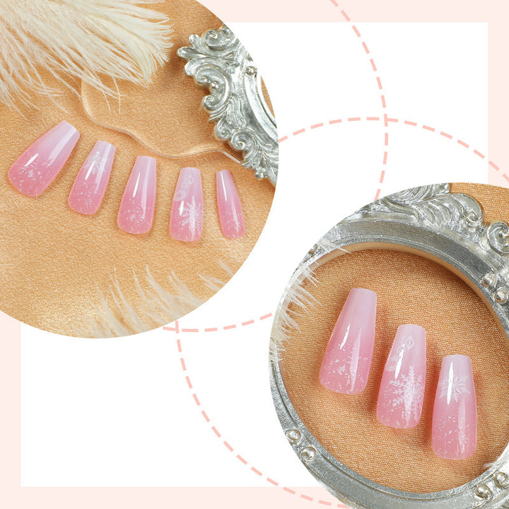 Nail art set with delicate flower and glitter patterns Bowlift