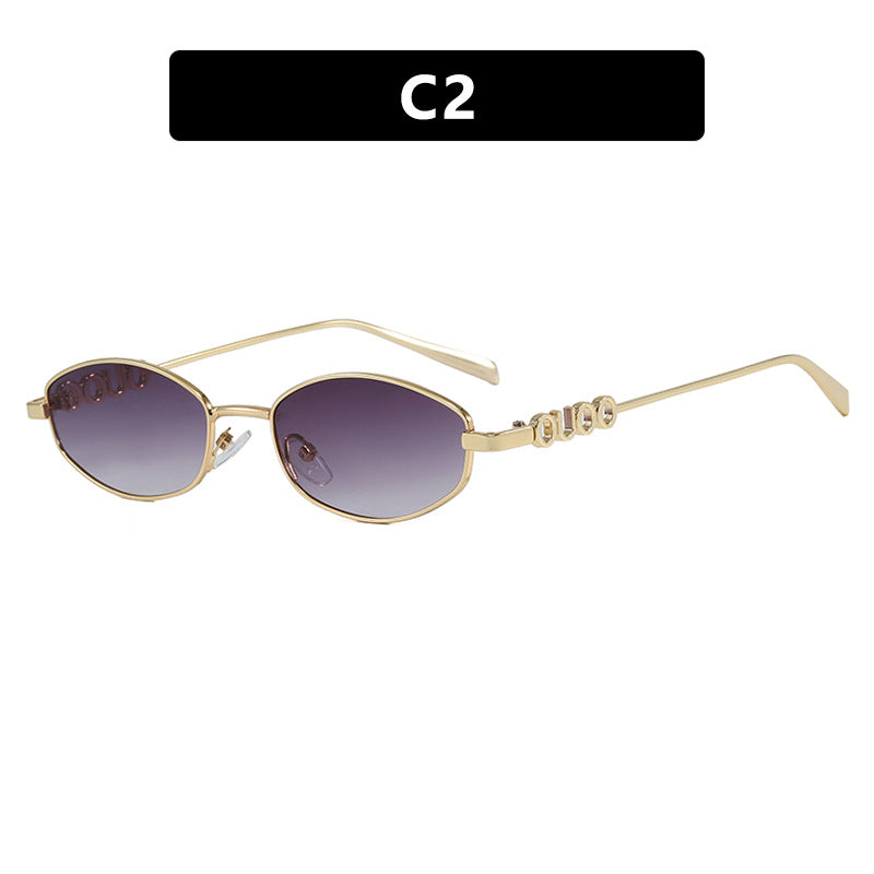 Women’s fashionable sunglasses with elegant stainless steel frame and UV protection Bowlift