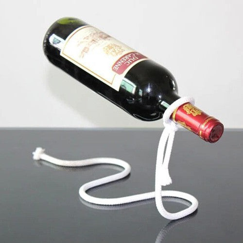 Balancing Chain Wine Bottle Holder Sculpture Display Stand