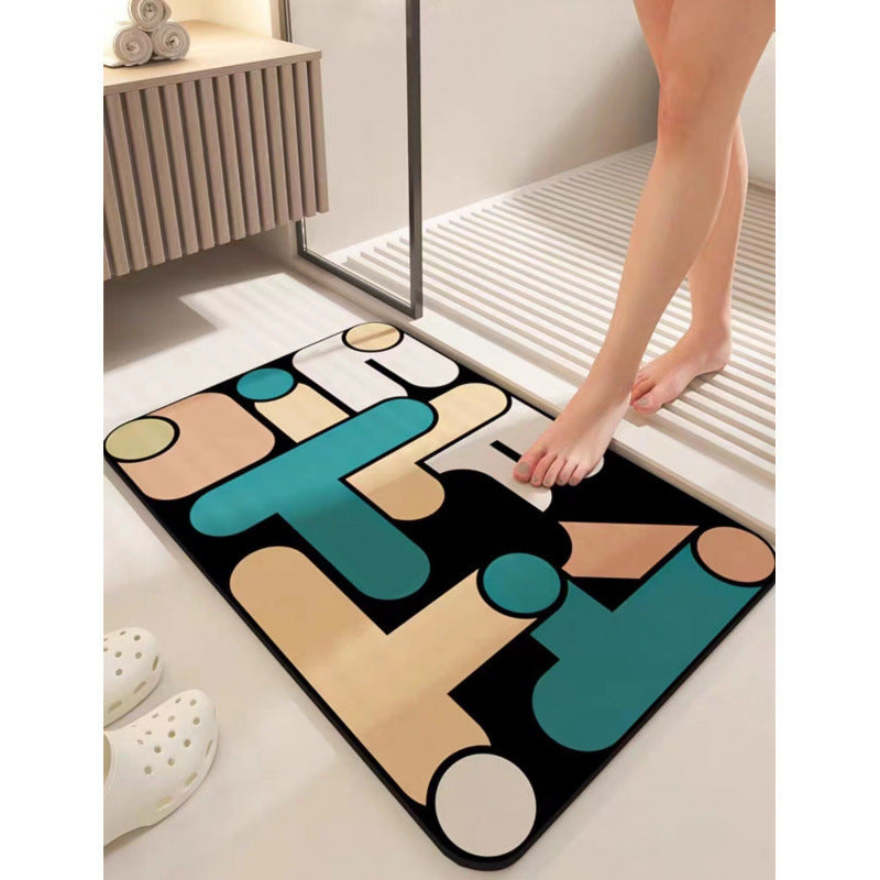 Abstract Geometric Bath Mat Bowlift