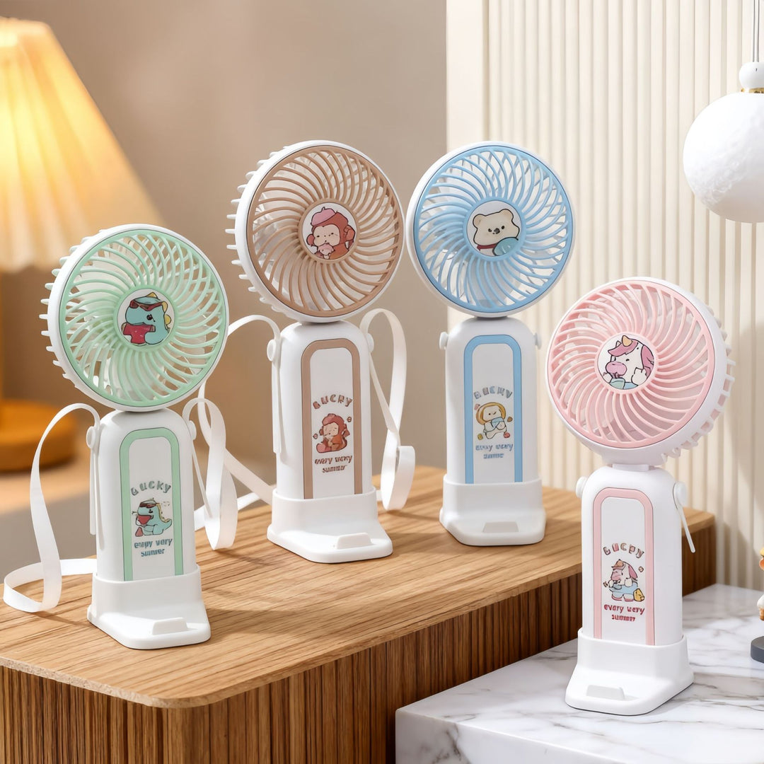 Women Portable USB Hand Fan with Playful Animal Design Bowlift