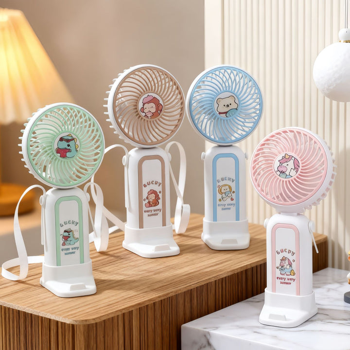 Women Portable USB Hand Fan with Playful Animal Design Bowlift