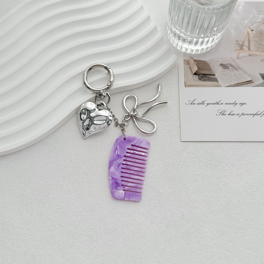 Decorative Hair Comb Keychain Bowlift