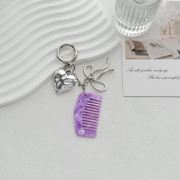 Decorative Hair Comb Keychain Bowlift