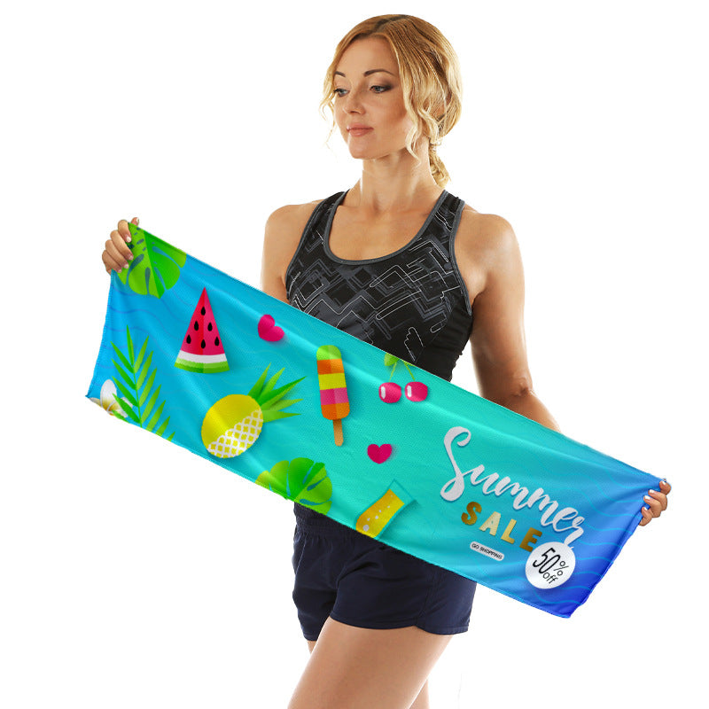 Sporty microfiber cloth with vibrant summer design Bowlift