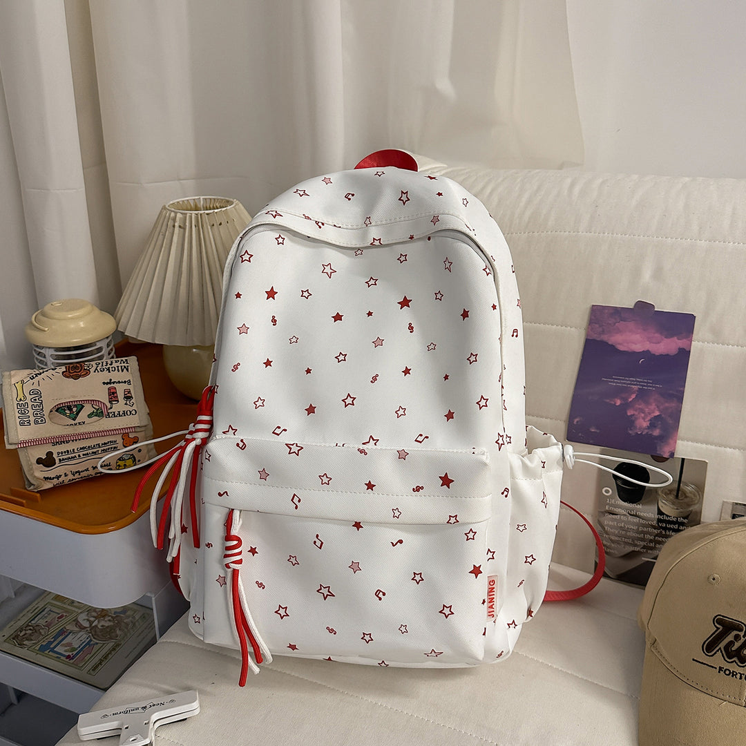 Star-Printed Stylish Daypack Bowlift