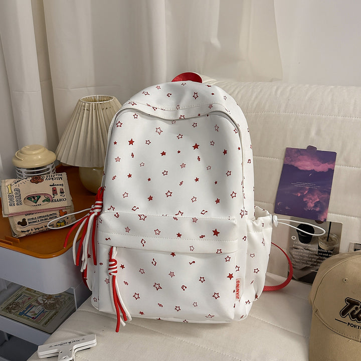 Star-Printed Stylish Daypack Bowlift
