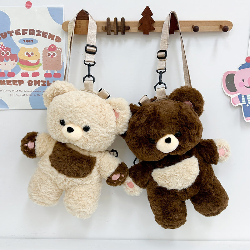 Plush backpack with cute teddy design Bowlift