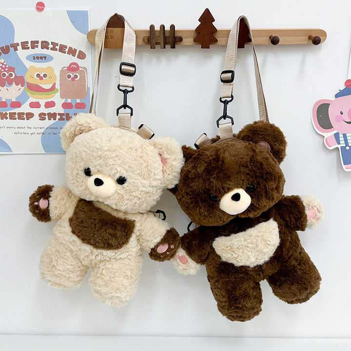 Plush backpack with cute teddy design Bowlift