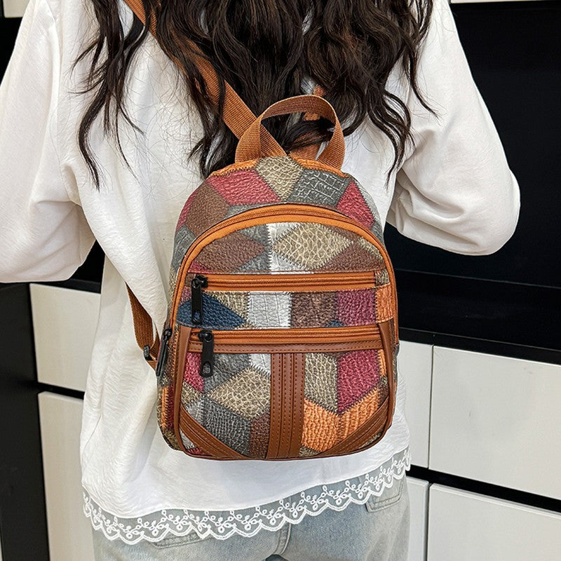 Stylish Geometric Patterned Mini Backpack Bowlift