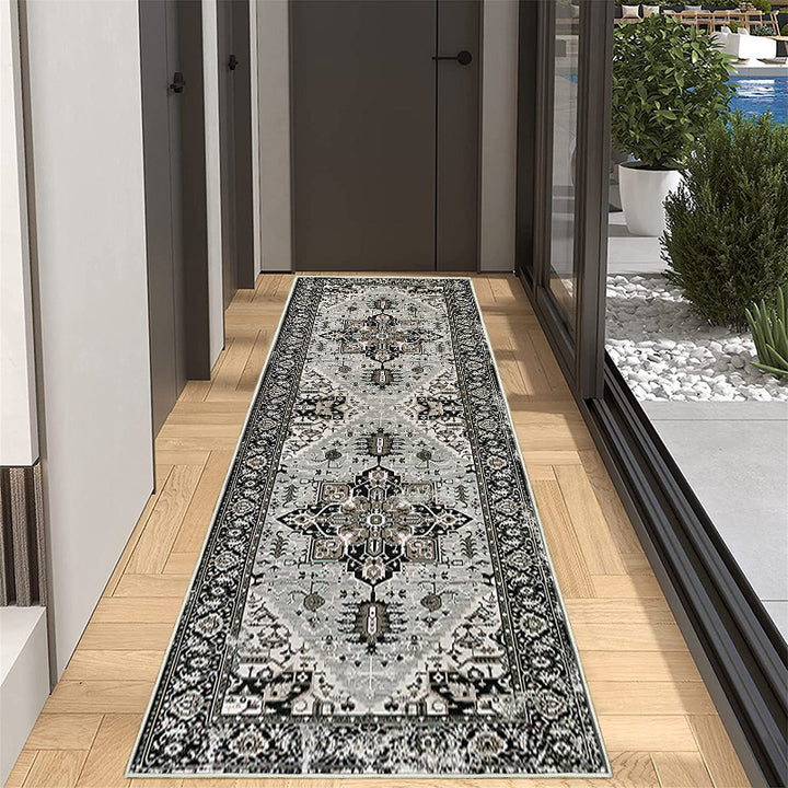 Elegant Geometric Pattern Runner Rug Bowlift