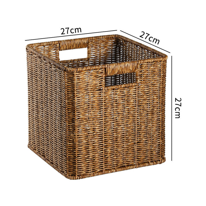 Handcrafted Rectangular Wicker Storage Bin Bowlift