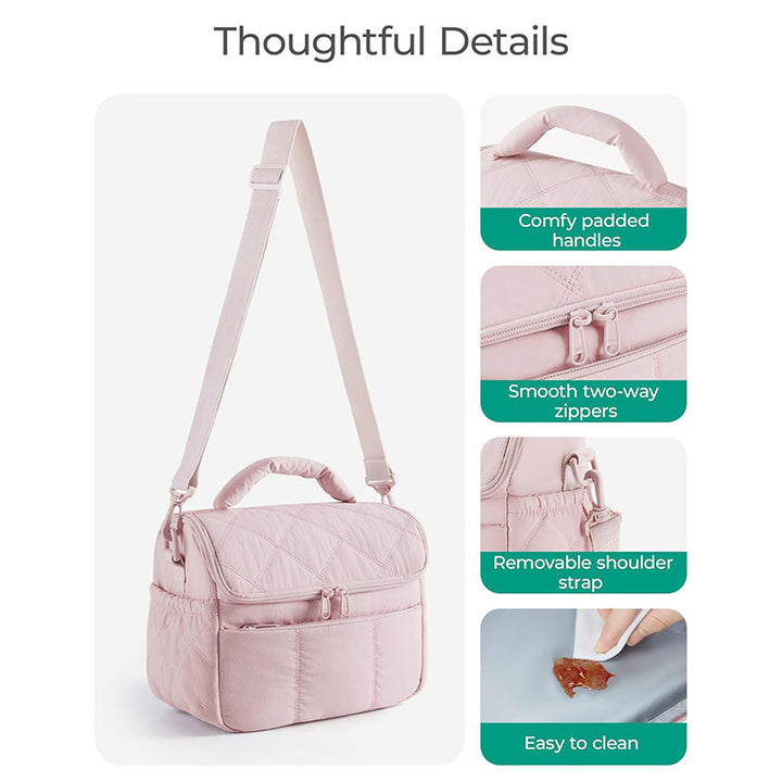 Elegant cosmetic bag with practical carrying handle Bowlift