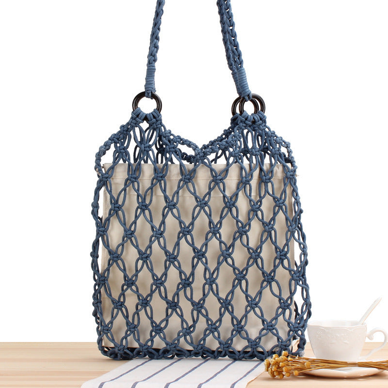Fashionable Macrame Tote Bag Bowlift