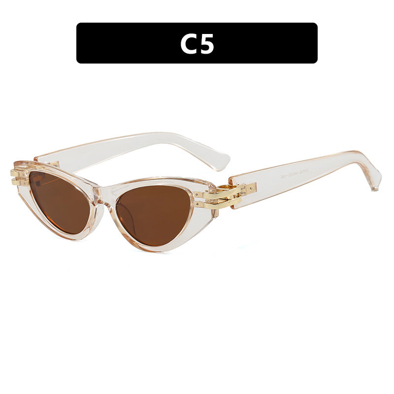 Ladies Cat-Eye Sunglasses with Luxurious Accents Bowlift