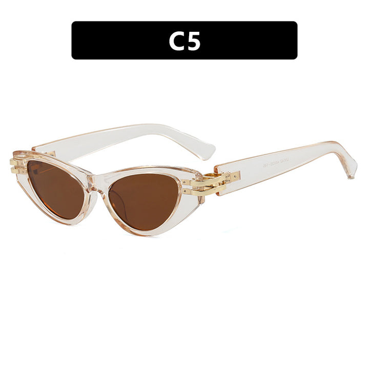 Ladies Cat-Eye Sunglasses with Luxurious Accents Bowlift