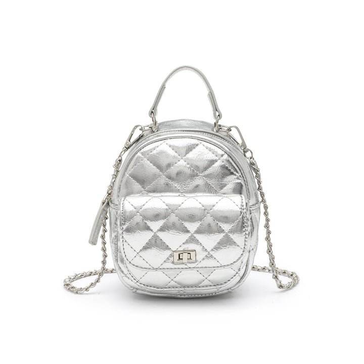 Quilted Metallic Mini Backpack Bowlift