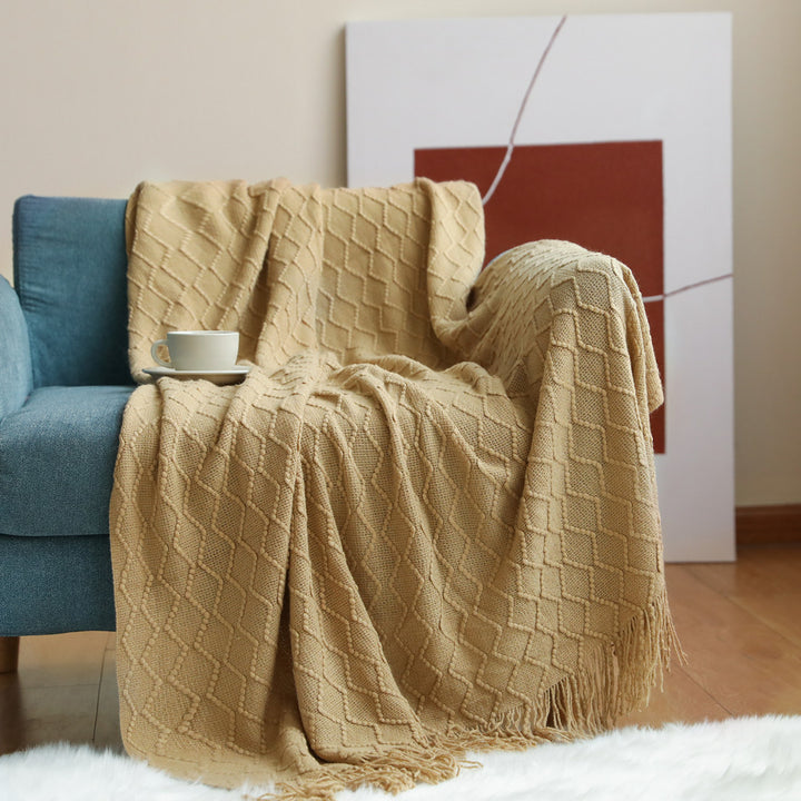 Cozy Knit Throw Blanket Bowlift
