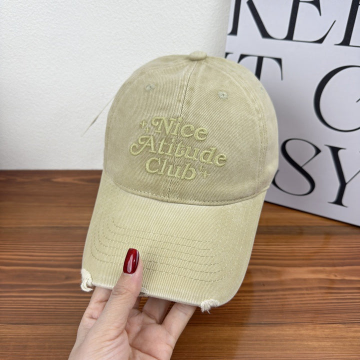 Men's Distressed Cotton Baseball Cap Bowlift 1784270476