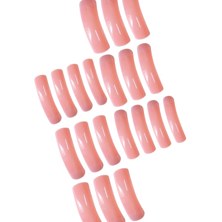 Glossy Long Press-On Nail Extensions Bowlift