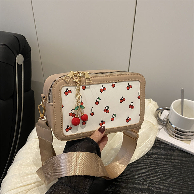Fun Cherry Print Crossbody Bag Bowlift
