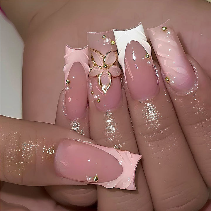 Elegant Long-Lasting Press-On Nail Art Bowlift