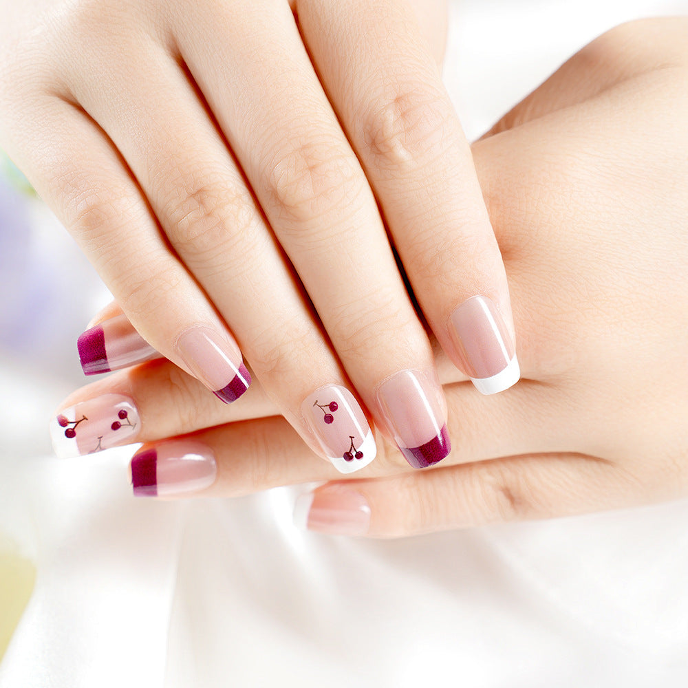 Artistic Cherry Blossom Design Press-On Nails Bowlift