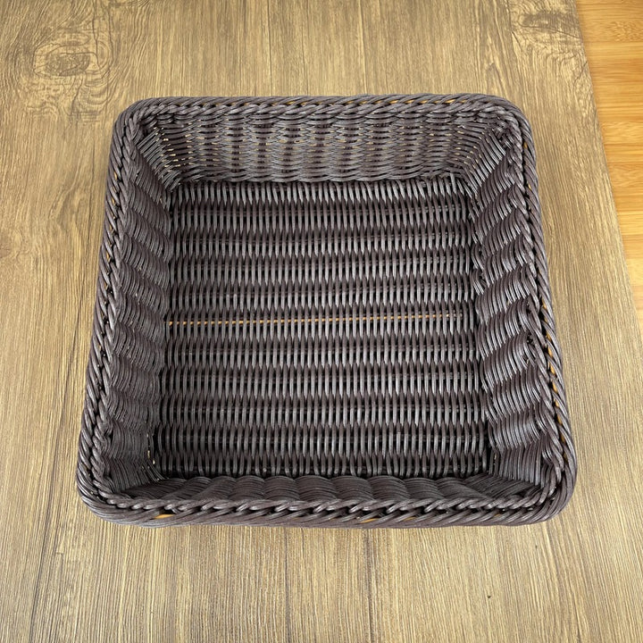 Rectangular Woven Storage Basket with Durable Construction
