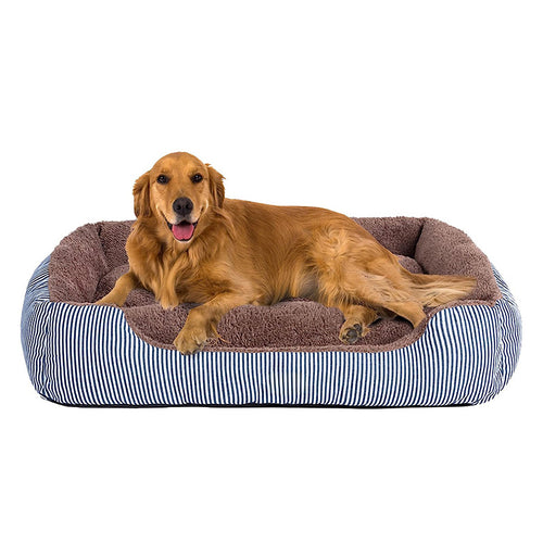 Orthopedic Soft Striped Dog Bed