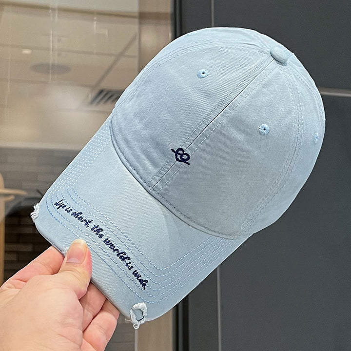 Women's Distressed Vintage Style Baseball Cap Bowlift