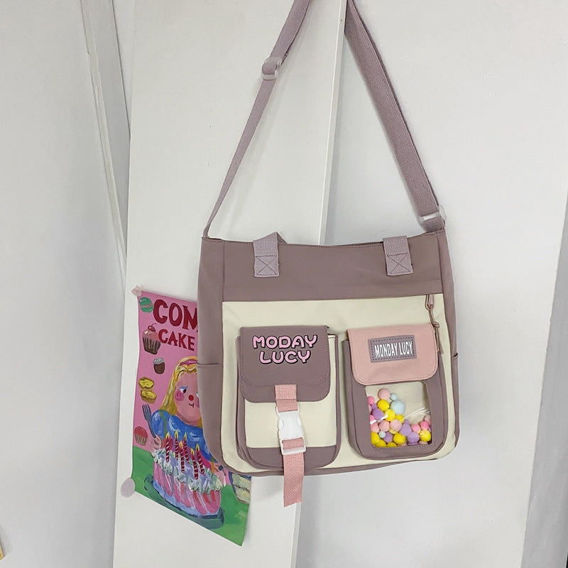 Whimsical Multi-Compartment Messenger Bag Bowlift