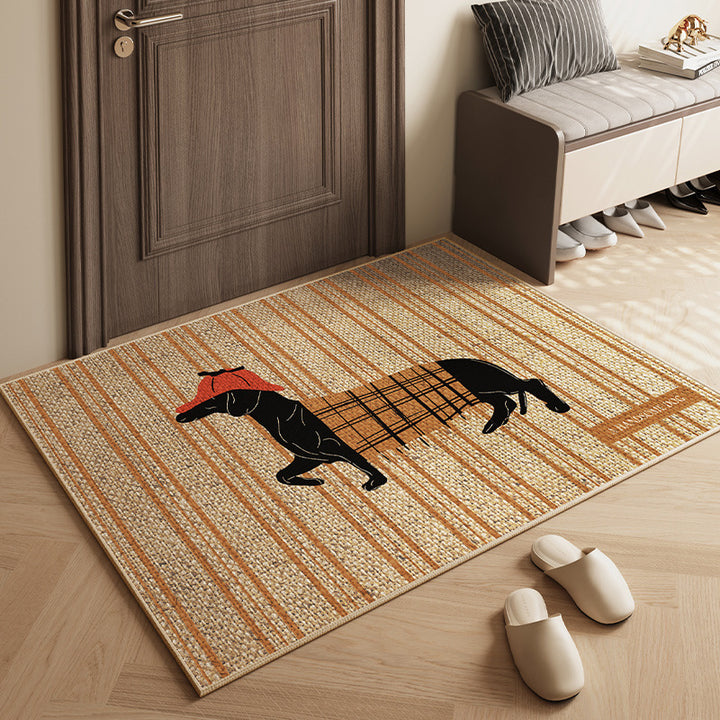 Decorative Dachshund Print Area Mat Bowlift