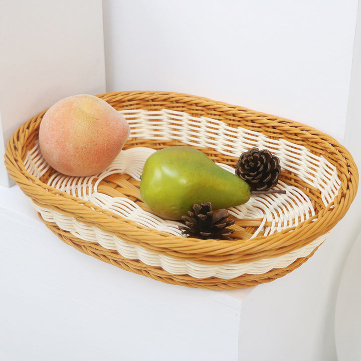 Oval Woven Fruit Storage Bowlift