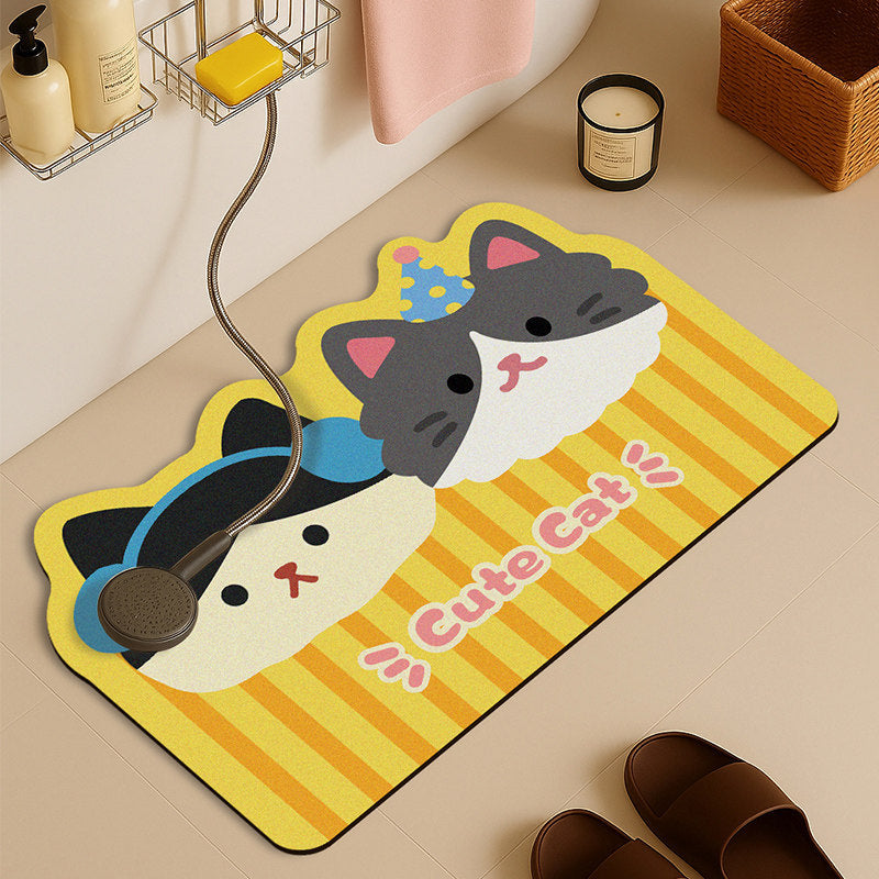 Cute Dog Bath Mat Bowlift