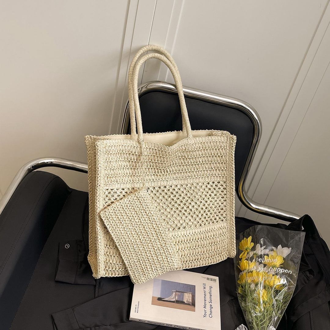 Handbag Made of Natural Weave Bowlift